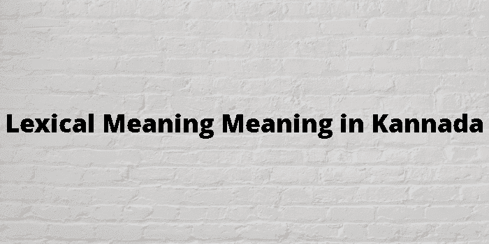 lexical meaning