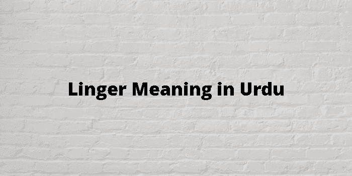 Linger Meaning In Urdu - اردو معنی