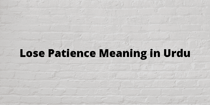 lose patience