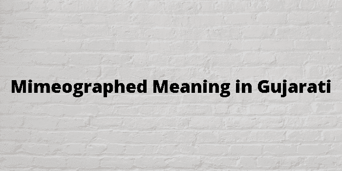 mimeographed