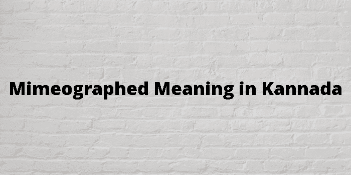 mimeographed