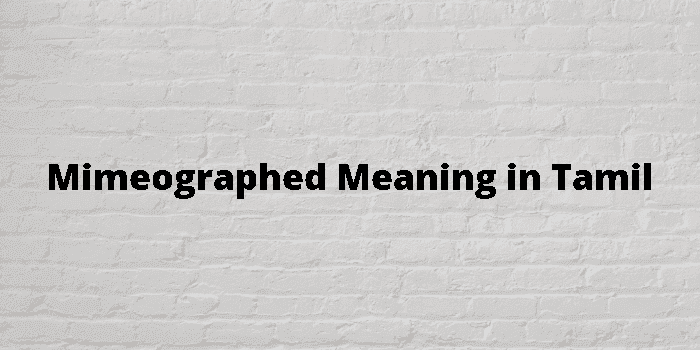 mimeographed