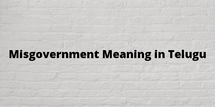 misgovernment