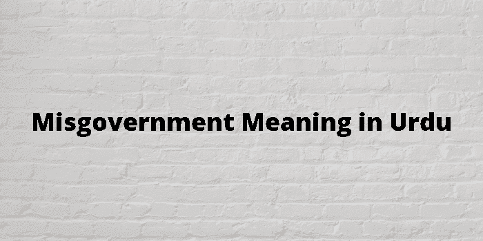 misgovernment