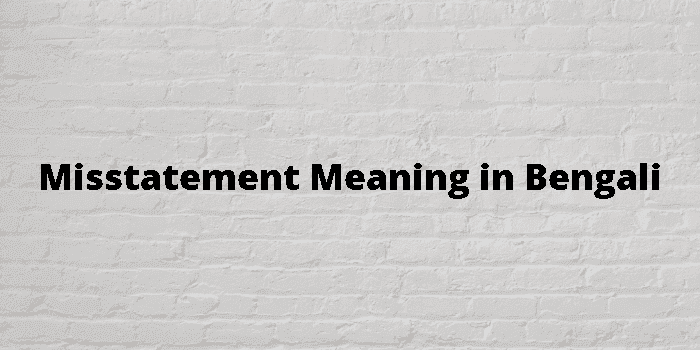 misstatement