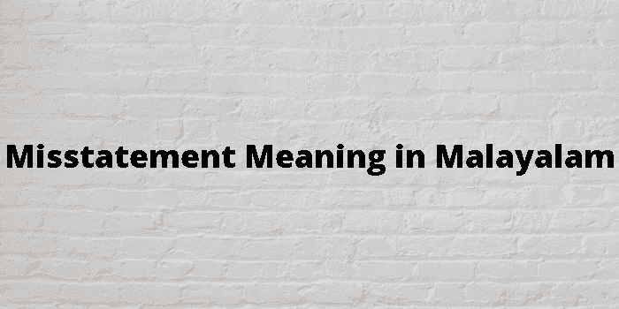 misstatement