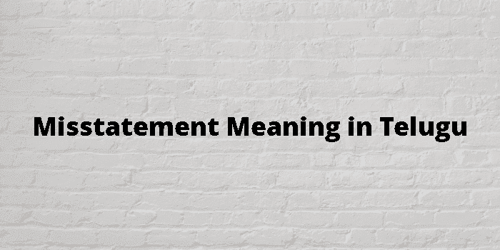 misstatement