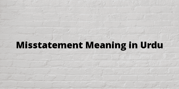 misstatement