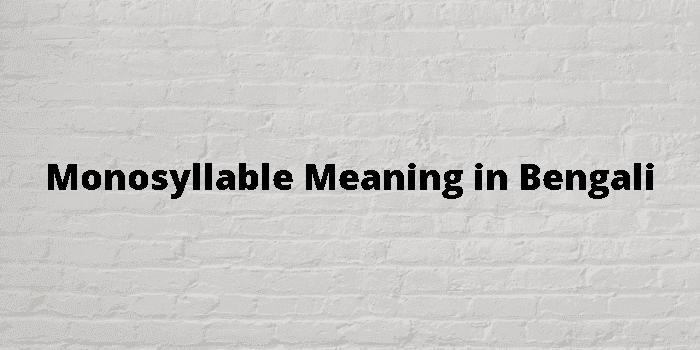 monosyllable