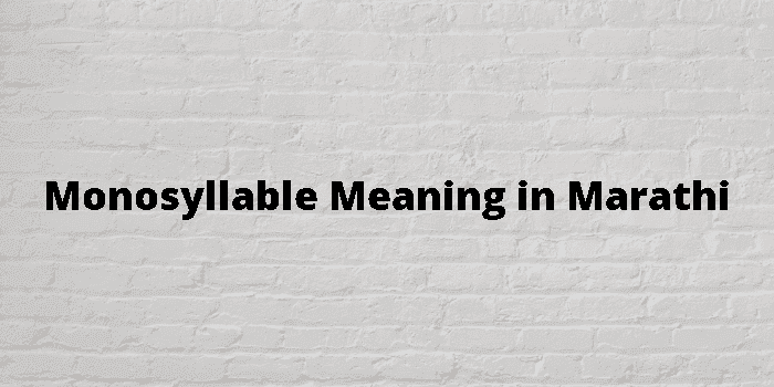 monosyllable