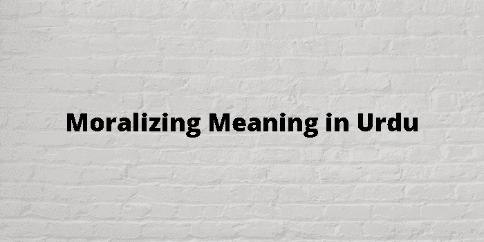 moralizing