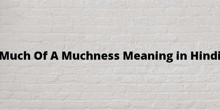 much of a muchness