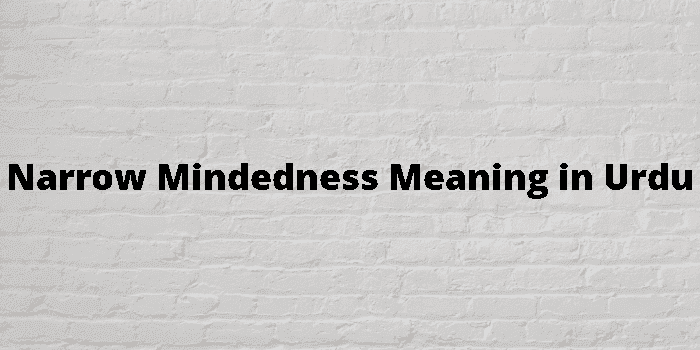 narrow mindedness