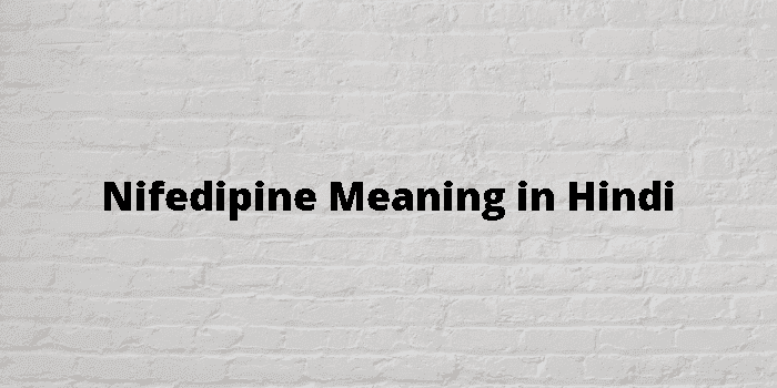 nifedipine