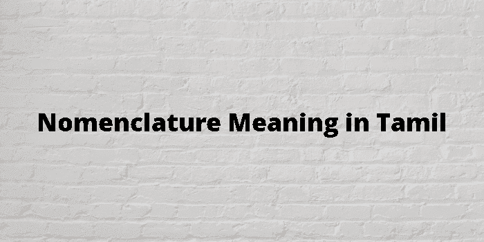 nomenclature