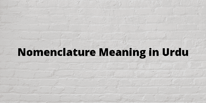 nomenclature