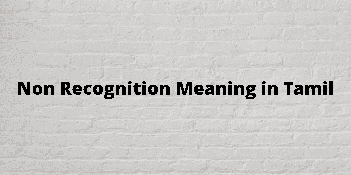 non recognition