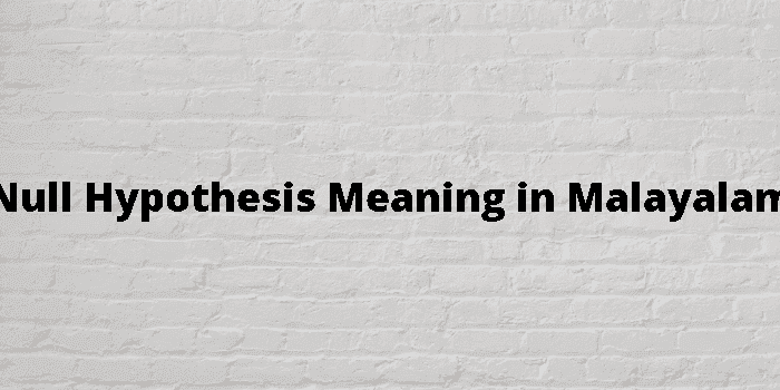 null hypothesis