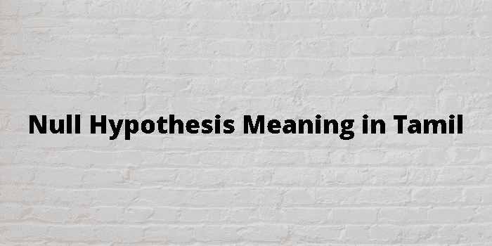 null hypothesis