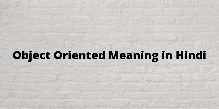 object oriented