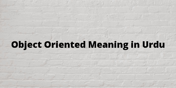 object oriented