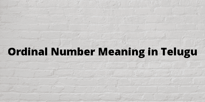 ordinal number