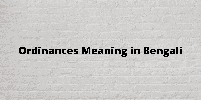 ordinances