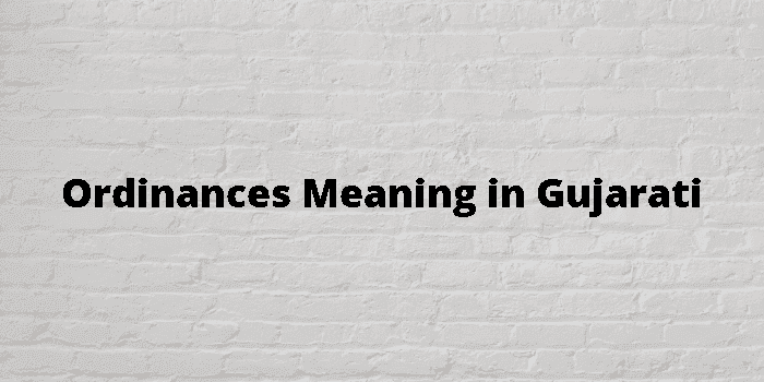 ordinances