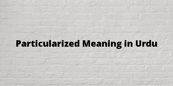 particularized