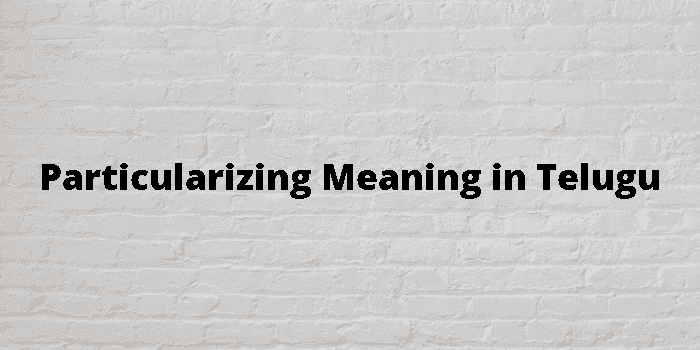 particularizing