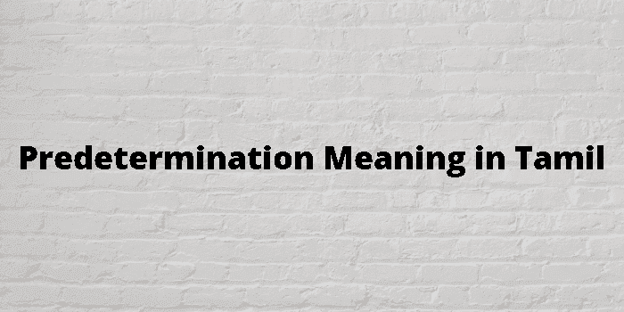 predetermination