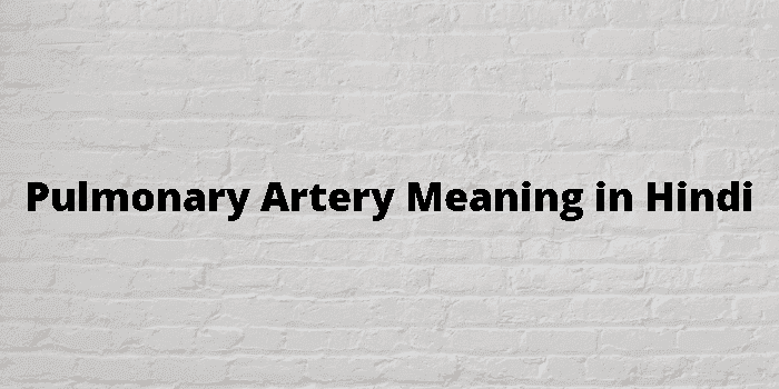 pulmonary artery