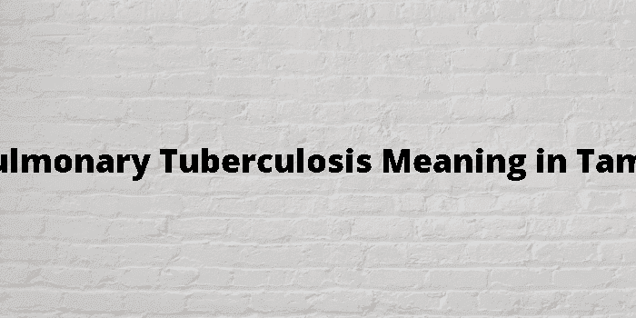 pulmonary tuberculosis