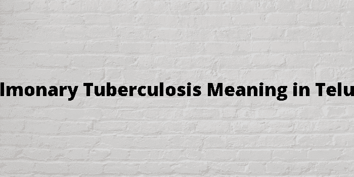 pulmonary tuberculosis