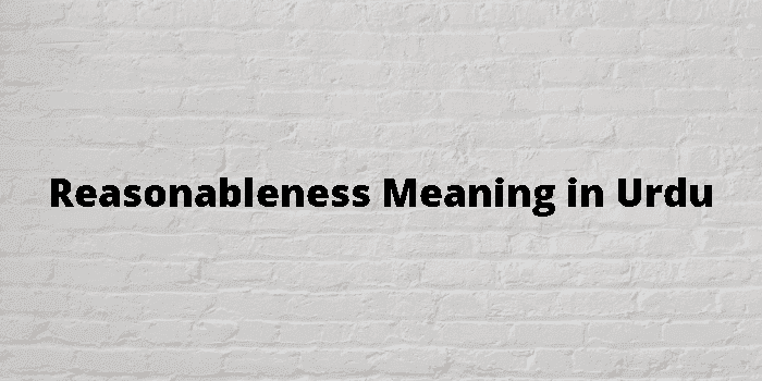 reasonableness