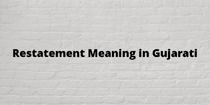 restatement