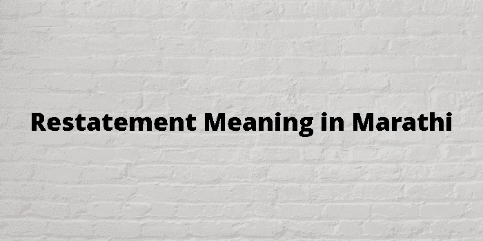 restatement