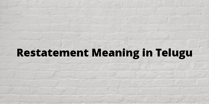 restatement