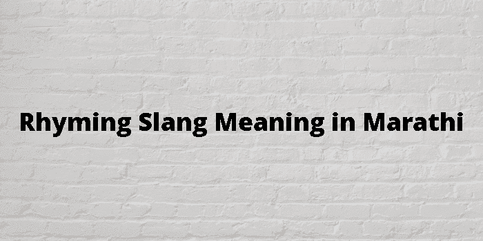 rhyming slang