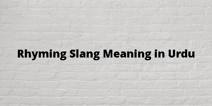 rhyming slang