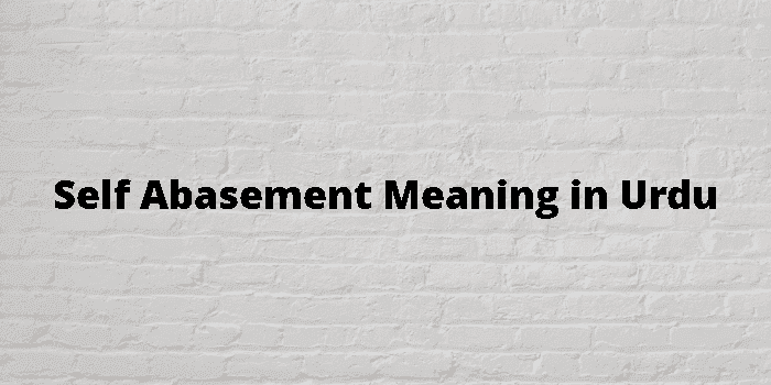 self abasement