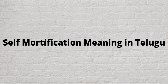 self mortification