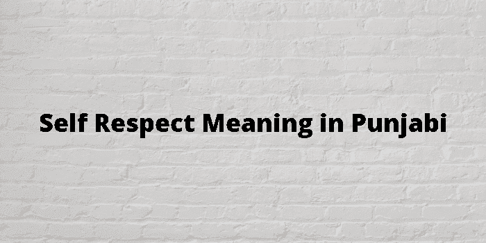 self respect