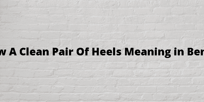 show a clean pair of heels