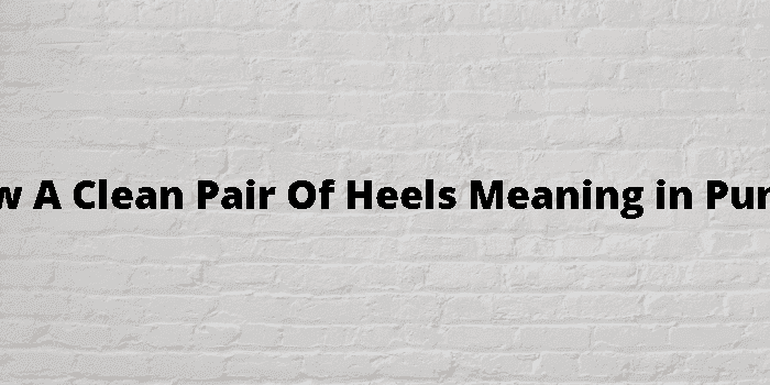 show a clean pair of heels