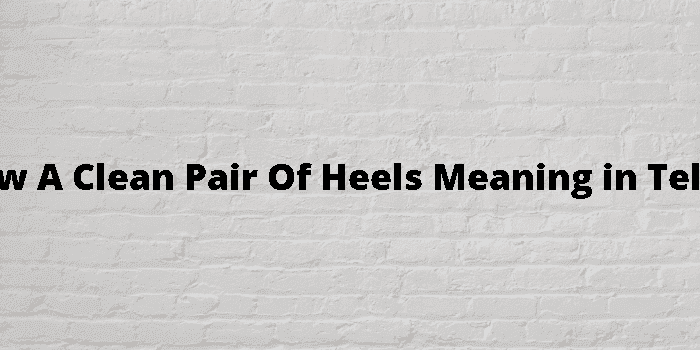 show a clean pair of heels