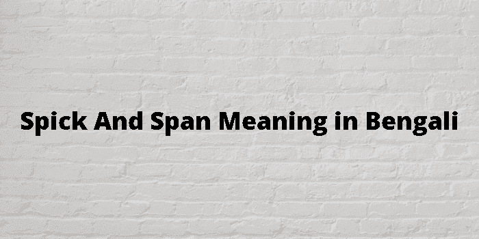 spick and span