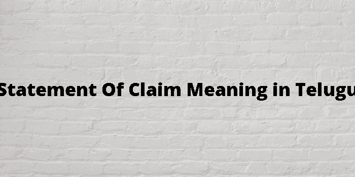 statement-of-claim-meaning-in-telugu