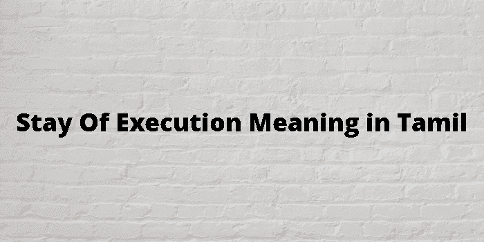 stay of execution