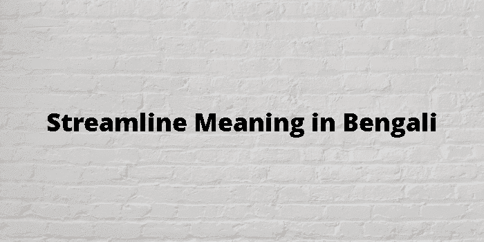 streamline - Bengali Meaning - streamline Meaning in Bengali at english- bangla.com